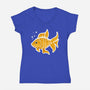 Be A Goldfish-womens v-neck tee-pahblowe