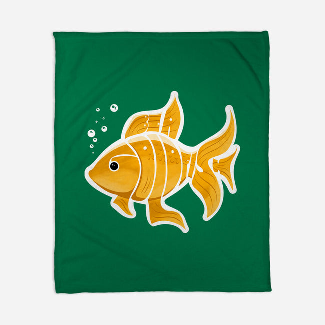 Be A Goldfish-none fleece blanket-pahblowe