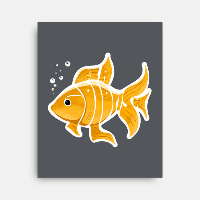 Be A Goldfish-none stretched canvas-pahblowe