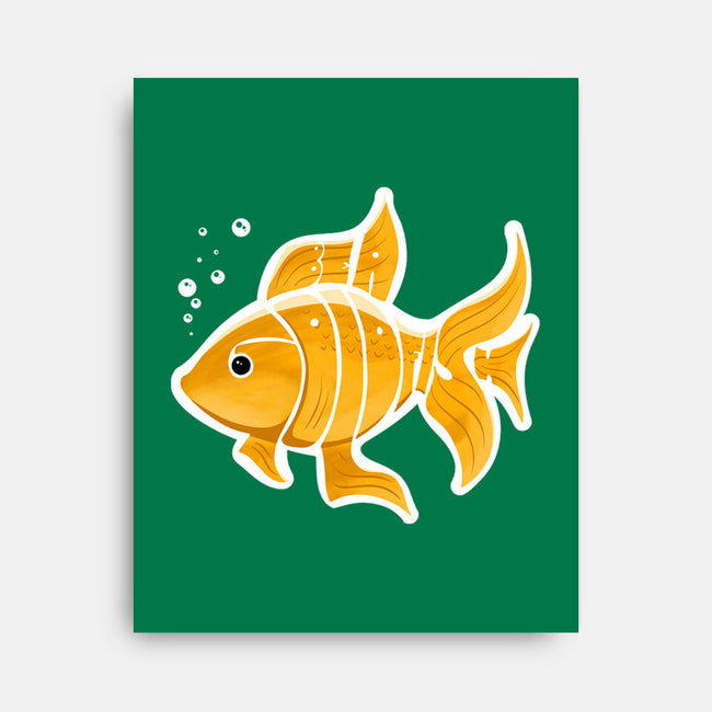 Be A Goldfish-none stretched canvas-pahblowe