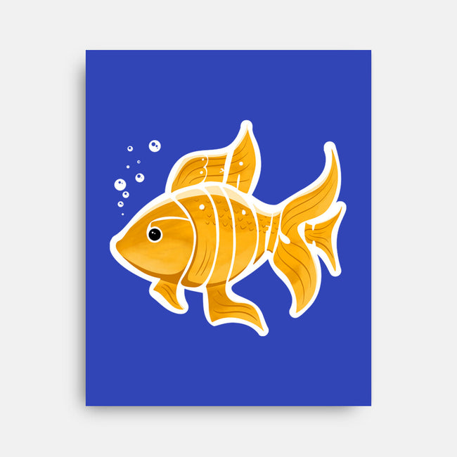 Be A Goldfish-none stretched canvas-pahblowe