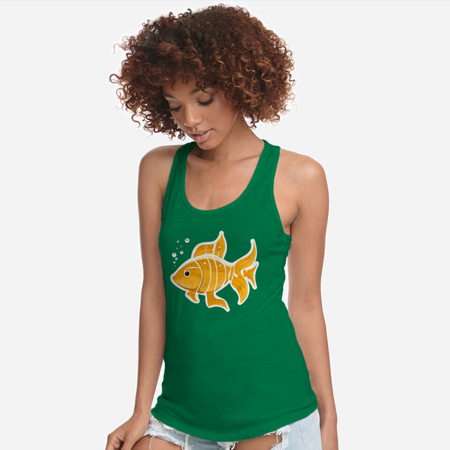 Be A Goldfish-womens racerback tank-pahblowe