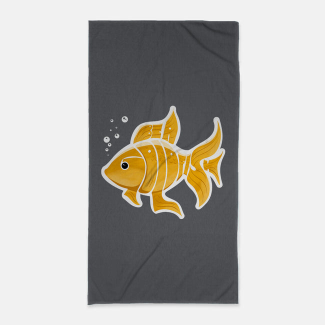 Be A Goldfish-none beach towel-pahblowe