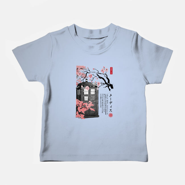 Tardis Sumi-E-baby basic tee-DrMonekers