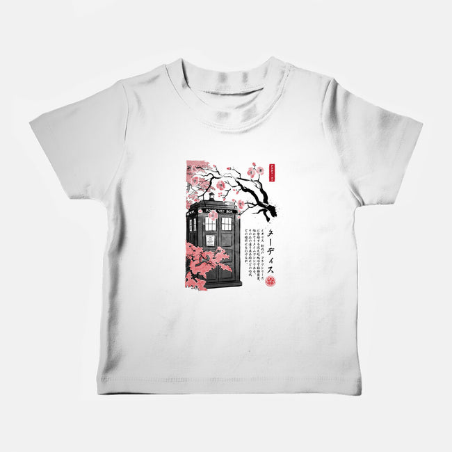 Tardis Sumi-E-baby basic tee-DrMonekers