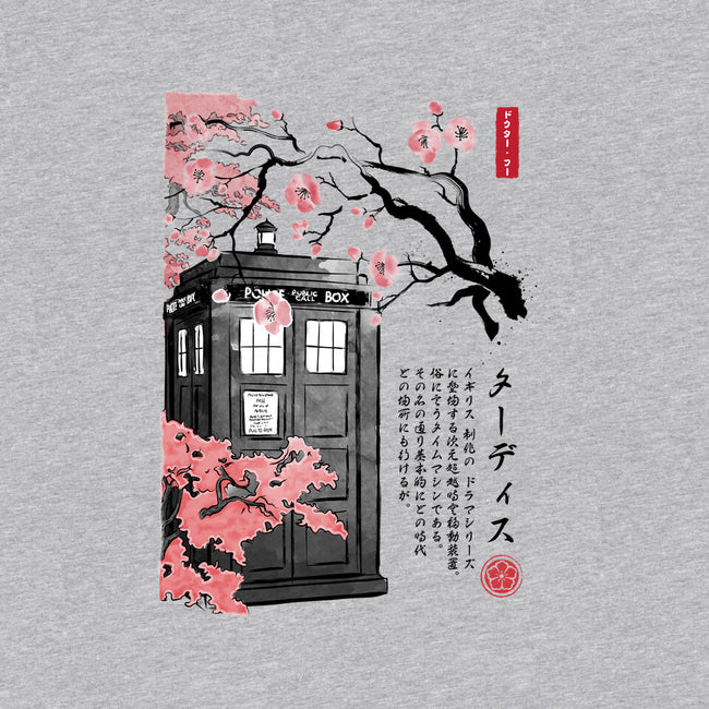 Tardis Sumi-E-womens v-neck tee-DrMonekers