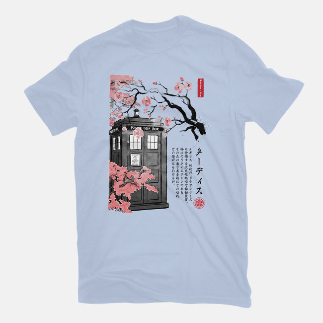 Tardis Sumi-E-mens heavyweight tee-DrMonekers