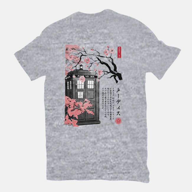 Tardis Sumi-E-mens heavyweight tee-DrMonekers
