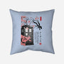 Tardis Sumi-E-none removable cover w insert throw pillow-DrMonekers