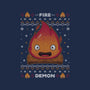 Fire Demon Christmas-none glossy sticker-Alundrart