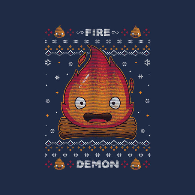 Fire Demon Christmas-womens basic tee-Alundrart