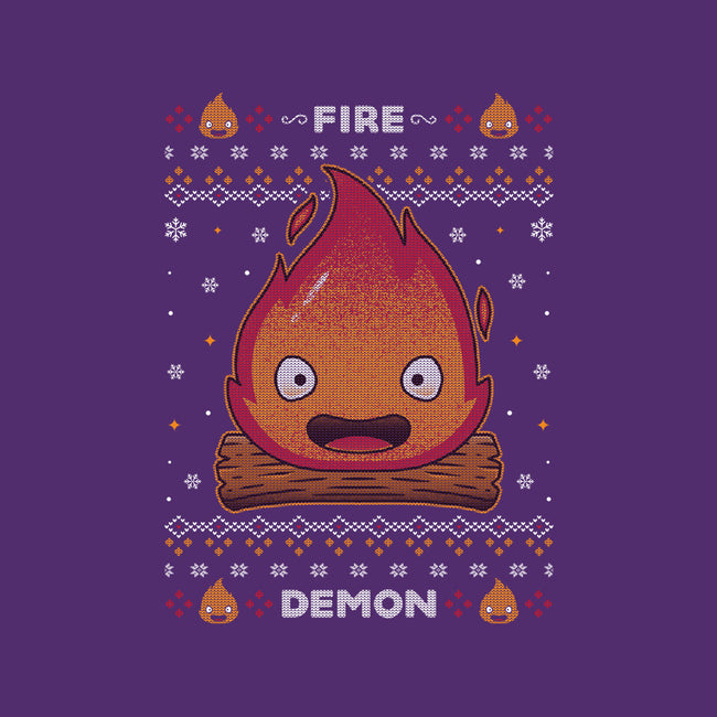 Fire Demon Christmas-womens basic tee-Alundrart