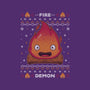 Fire Demon Christmas-unisex kitchen apron-Alundrart