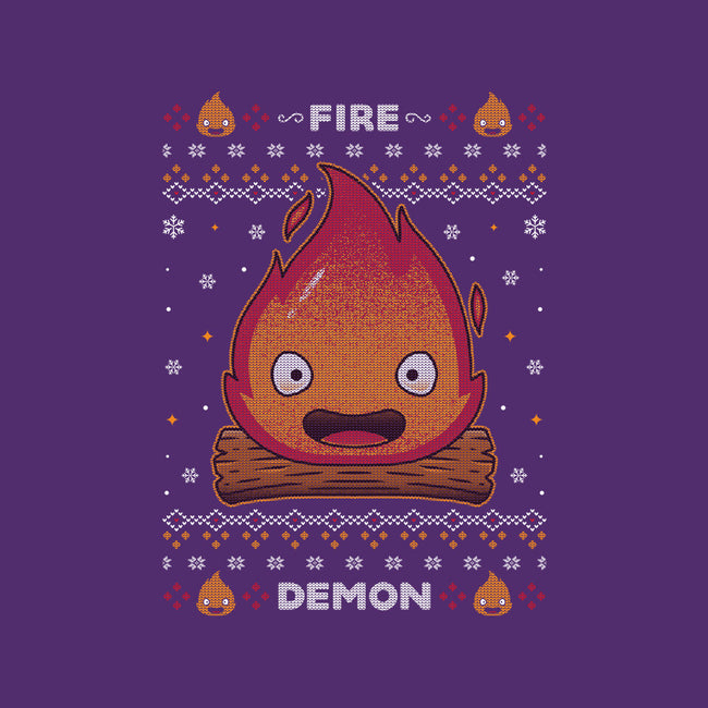 Fire Demon Christmas-none stretched canvas-Alundrart