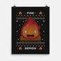 Fire Demon Christmas-none matte poster-Alundrart