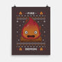 Fire Demon Christmas-none matte poster-Alundrart