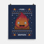 Fire Demon Christmas-none matte poster-Alundrart