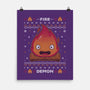 Fire Demon Christmas-none matte poster-Alundrart