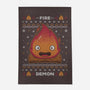 Fire Demon Christmas-none indoor rug-Alundrart