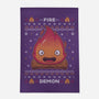 Fire Demon Christmas-none indoor rug-Alundrart