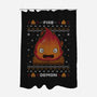 Fire Demon Christmas-none polyester shower curtain-Alundrart