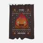 Fire Demon Christmas-none polyester shower curtain-Alundrart