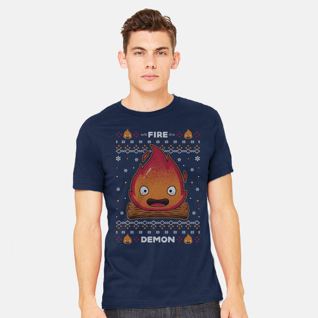 Fire Demon Christmas-mens heavyweight tee-Alundrart