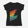 Dice Stripes-womens v-neck tee-ShirtGoblin