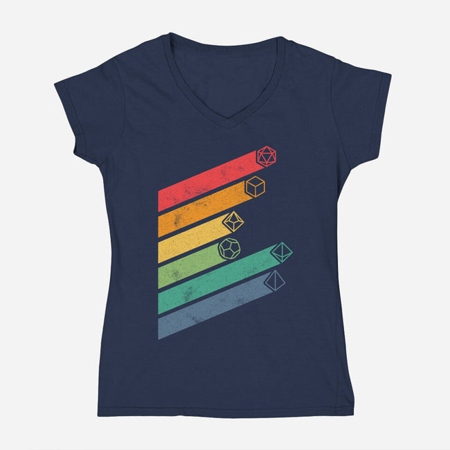 Dice Stripes-womens v-neck tee-ShirtGoblin
