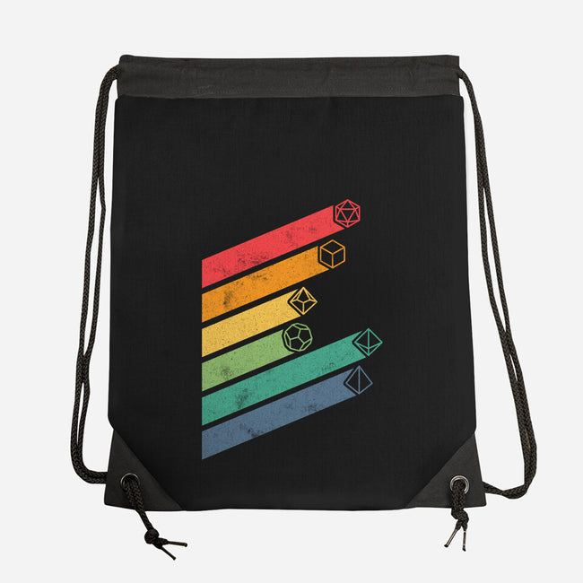 Dice Stripes-none drawstring bag-ShirtGoblin