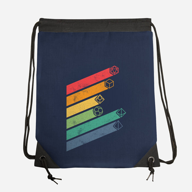 Dice Stripes-none drawstring bag-ShirtGoblin