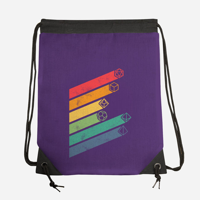 Dice Stripes-none drawstring bag-ShirtGoblin