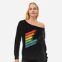 Dice Stripes-womens off shoulder sweatshirt-ShirtGoblin