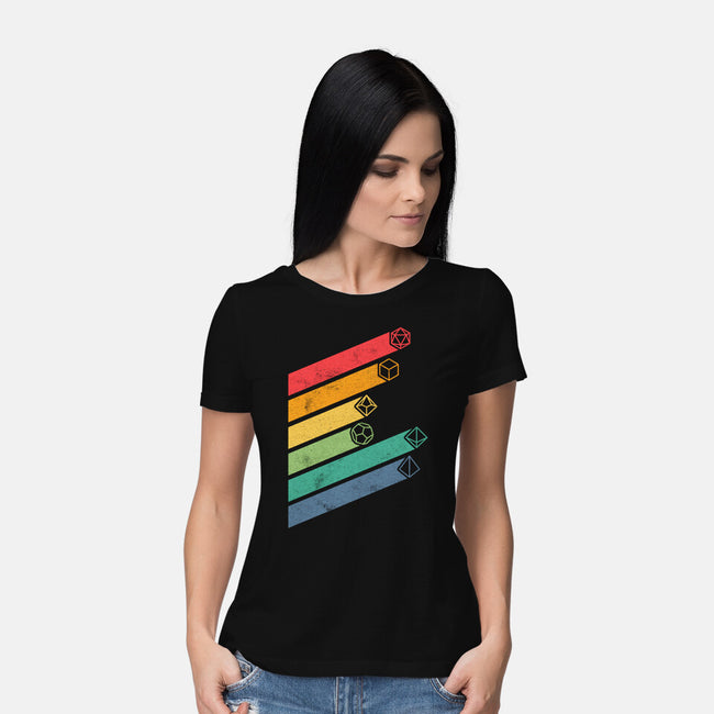Dice Stripes-womens basic tee-ShirtGoblin