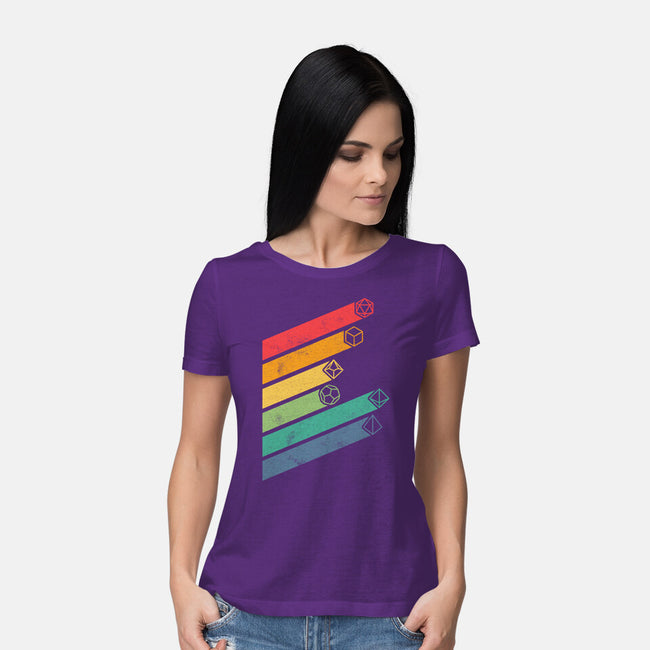 Dice Stripes-womens basic tee-ShirtGoblin