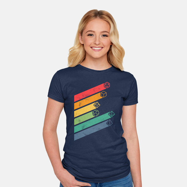 Dice Stripes-womens fitted tee-ShirtGoblin
