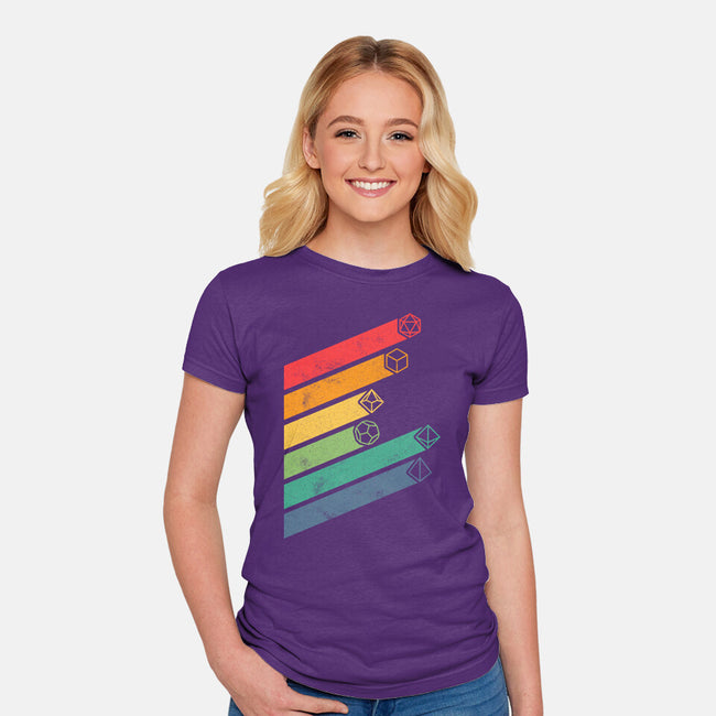 Dice Stripes-womens fitted tee-ShirtGoblin
