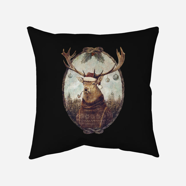 Thinking Wild Christmas-none removable cover w insert throw pillow-Mike Koubou