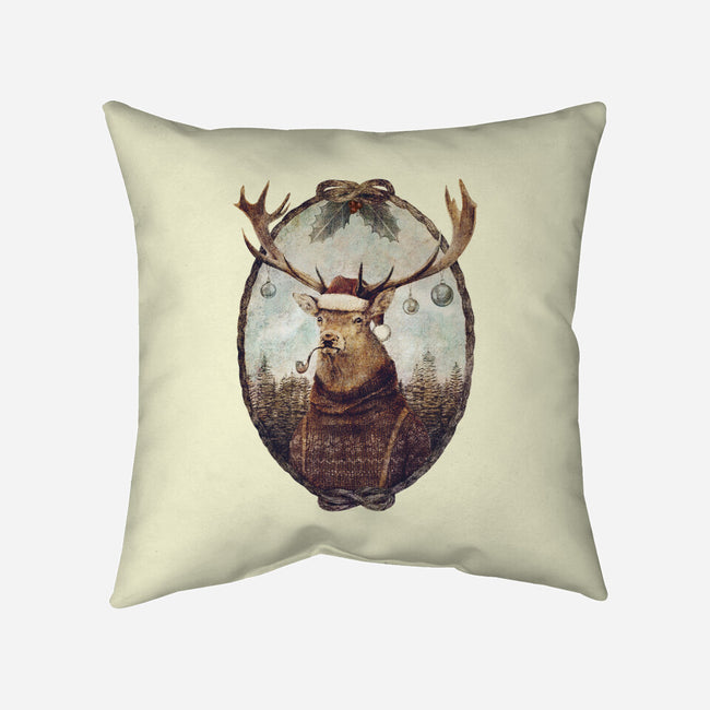 Thinking Wild Christmas-none removable cover w insert throw pillow-Mike Koubou