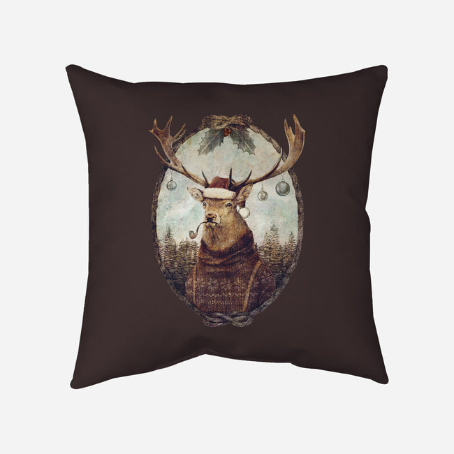 Thinking Wild Christmas-none removable cover w insert throw pillow-Mike Koubou