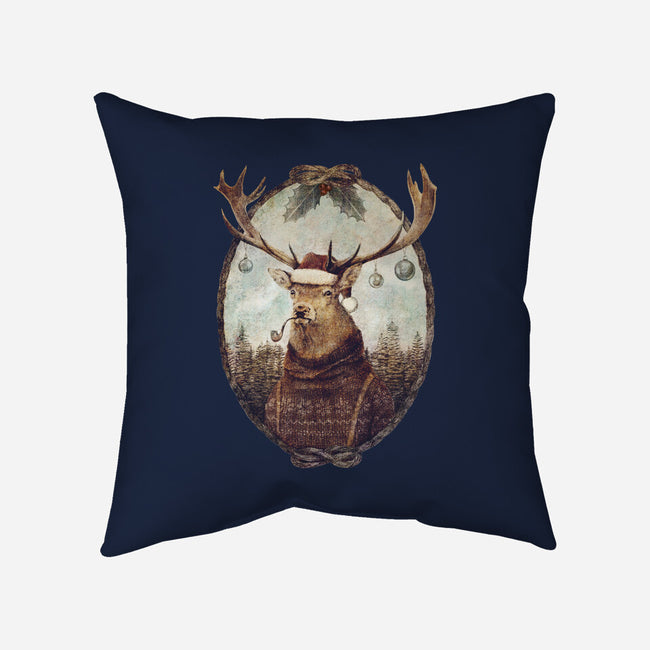 Thinking Wild Christmas-none removable cover w insert throw pillow-Mike Koubou