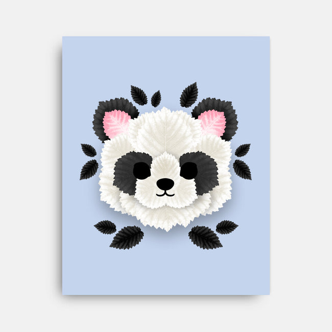 Panda Of Leaves-none stretched canvas-NemiMakeit