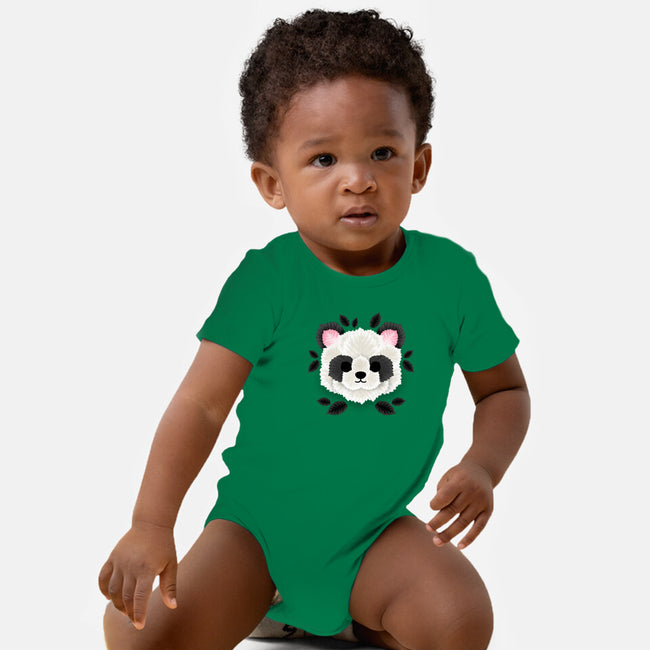 Panda Of Leaves-baby basic onesie-NemiMakeit