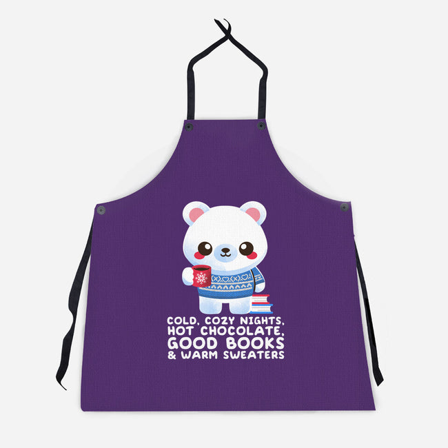 Winter Time Polar Bear-unisex kitchen apron-NemiMakeit