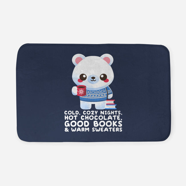 Winter Time Polar Bear-none memory foam bath mat-NemiMakeit