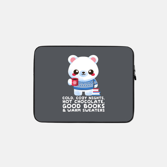 Winter Time Polar Bear-none zippered laptop sleeve-NemiMakeit