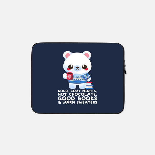 Winter Time Polar Bear-none zippered laptop sleeve-NemiMakeit