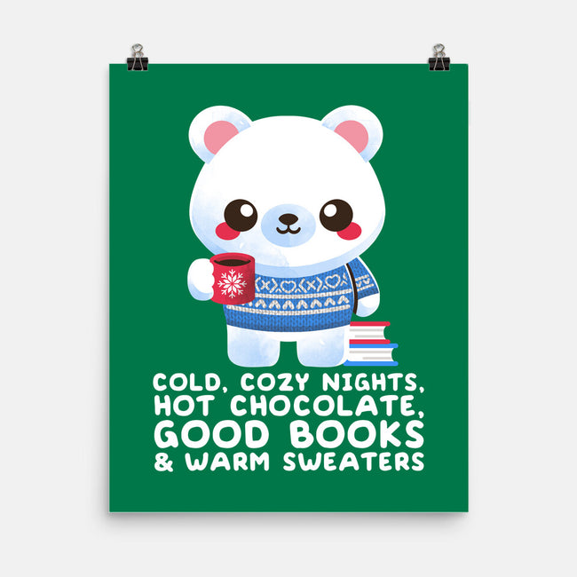 Winter Time Polar Bear-none matte poster-NemiMakeit
