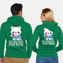 Winter Time Polar Bear-unisex zip-up sweatshirt-NemiMakeit