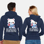 Winter Time Polar Bear-unisex zip-up sweatshirt-NemiMakeit